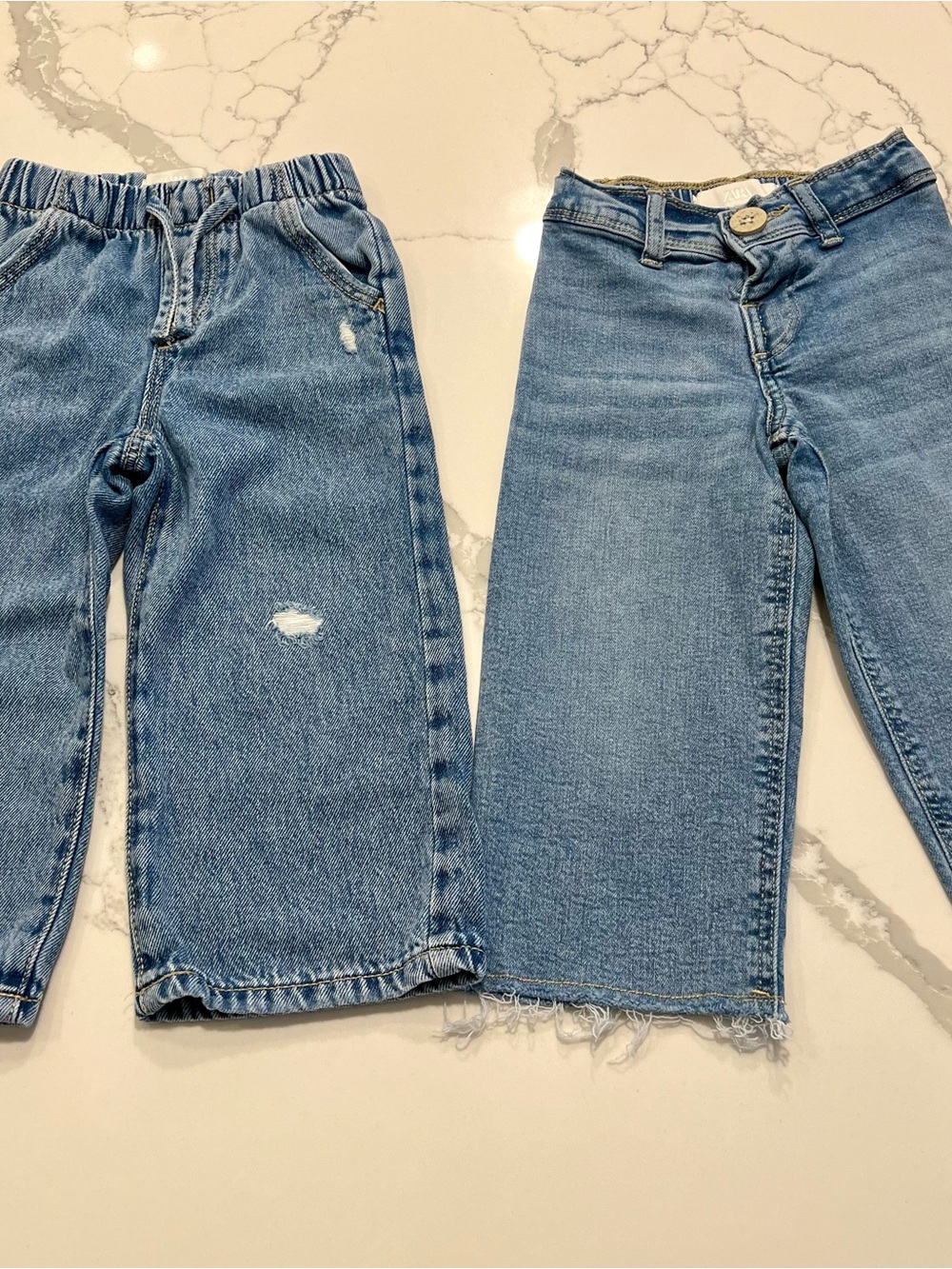 ZARA Kids Girls Blue Denim Jeans Set of 2 - Casual Straight Fit❤️❤️😎 - Picture 3 of 13